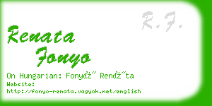 renata fonyo business card